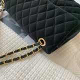 Solid Color Velvet Quilted BagOutfit