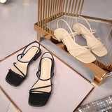 Sandals Low Heel Outer Wear Female Summer New Comfortable Large Size 41-43 Fat Wide Thick Heel All-match Small Size
