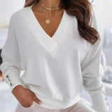 Spring New Long Sleeve Knitted Sweater Women V-neck Jumper Sweaters for Women Button Loose Office Lady Casual