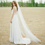 Long Tulle Wedding Veils One Layer With Comb White Ivory Bridal Veil for Bride Wedding
