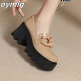 model 2022 early spring new high-heeled water table metal decoration solid color single shoes