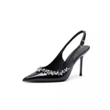 High-Water Drill High Heels 2025 New Sharp-Headed Elegant Heightening Thin Soft-Soled