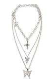 Butterfly Multi-layer Necklace- Outfit