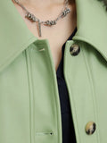 Spring Oversized Long Green Black Soft Pu Leather Trench Coat for Women Raglan Sleeve Belt Single Breasted Fashion