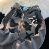 Kawaii Zip Up Sweatshirts Oversized Sweet Lolita Girly Harajuku Hoodie Women Cat Ear Japanese Style Cute Hooded