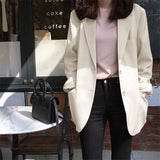 Zingj Celebrity Spring And Autumn New Korean Version Of The Suit Jacket Female Casual Loose Chic Pink Small Suit Slim Korean