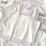 Colors Tanks Women Solid Basic Knitting Spring Korean Style Chic Trendy Popular All-match Ulzzang Female Crop Top Leisure