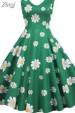 Summer Dress Women Sweet Peter pan Collar Vintage Elegant Music Note Print Slim Sleeveless Party Dresses