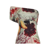Cloth Forgets Ancient Butterfly Tie-Dye Print Shoulder Asymmetric Tsets Hottie Wind Tight Short