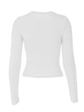 Solid Color Long Sleeve Top- Outfit