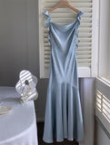 Elegant Satin Bodycon Mermaid Dress for Women Summer Fashion Ruffle Wedding Party Vestido Female Spaghetti Strap