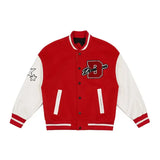 Retro Letter Embroidery Jackets Coats Women's Street Hip Hop Heavy Industry Baseball Uniform Couple Trend Loose