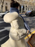 New Large Real Fox Fur Hooded Winter Puffer Feather Jacket Women Warm 90% White Duck Down Coat Waterproof