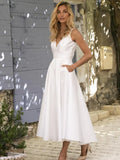 Summer White Dress V Neck Backless Banquet Ladies Dress Women's Dresses for Women Bridesmaid Dress Robe Woman