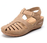 Summer New Sandals Large Flat Bottom Slope And Hollow
