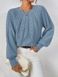 2025 New Solid Color Collar Long-Sleeved Jersey Elegant Loose Sweater