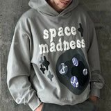 Pink Planet Foam Letter Print Hoodie Women Popular Loose Casual Couple Streetwear Men Gothic Grunge Oversized