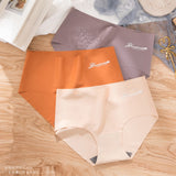 Seamless Panty Set Underwear Female Letter Comfortable Intimates Fashion Female Low-Rise Briefs Ice Silk Lingerie Drop