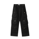 Washed Cargo Pants Y2k Retro High Street Fashion High Waist Casual Pants Couple Harajuku Simple Mopping Pants