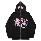 Zipper Hoodies Minus Two Pattern Printing Solid Color Oversized Clothing 2023 New Punk Harajuku Leisure Best Selling