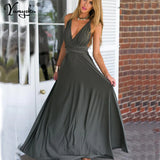 black White Backless Maxi Summer Dress Women Vintage elegant beach Boho Club Party dress Long bodycon Dresses vestidos