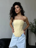 Temperament Famous Style Short Coat Plus Thoracic Fish Bone Vest Top Two Sets Of