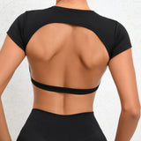 Zingj Chest Mat Nude Yoga Clothes Tight Fast-Dry Sports Yoga Top Outdoor Running Beautiful Back Health-Outfit