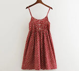 Women 2021 Summer Floral Printed Beach Dress A-Line Cotton Dress Sexy Backless Mini Dresses