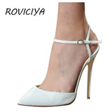 cm Slingbacks pointed toe women shoes summer shoes for women pumps high heels ankle strap LX005