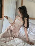 Women Summer Sexy Spaghetti Strap Midi Dress Sleeveless Slim One Piece Vestidos Lady Fashion Prom