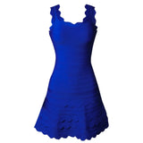 Bandages Dress 2021 Autumn New Sexy Sleeveless Celebrity Party Club Elegant Mini