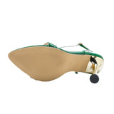 Zingj / Summer 2023 New Ultra High Heel Metal Plating With Pointed Cross Strap Roman Sandals-Outfit