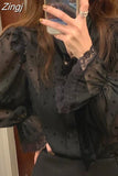 Polka Dot Chiffon Shirt Women Vintage Blouse Spring Summer Ladies Shirts Elegant Modis Tops Blusas Mujer De Moda