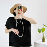 Folded Wearing Short-Sleeved Summer Design Thin Airable Short-Sized Folding