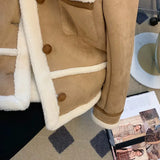 Women's Jackets Fashion Lapel Thick Warm Coats Casual Female Short Jacket