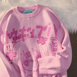 new Japanese anime two-dimensional girl Sweaters women's retro loose long-sleeved Pullover couple casual all-match