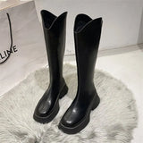 knee boots 2022 autumn and winter new long boots female knight boots thick bottom retro all-match thin and high
