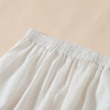 Vintage Cotton Linen Pants Women Elastic Lace Flower Embroidered Casual Harem Pants Loose All Match Bloomers