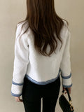 Winter Tweed Jacket Coat Women 2023 Korean style Coat womens Vintage Outwear patchwork fashion jackets Woman