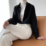 2021 Spring New V Neck Shirt Women's Solid Full Sleeve Loose Tops Ladies Casual Pullover Shirts Fashion