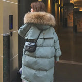 Female Lady Winter Outwear 2023 Winter Women Fur Collar Zipper Jacket Parkas Fashion Hooded Thicken Warm Padded
