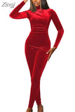 Women's Jumpsuit Spring New Fashion High Collar Long Sleeve High Waist Pants Women Office Elegant Commuting Slim