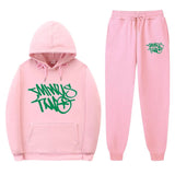 Popular Letter Gothic Print Hoodies Sweatpants Men Y2K New Street Hip Hop Fashion Sports Suit Unisex Casual Loose