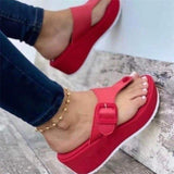 New Cool Slippers Women's 2025 Beach Clip Thick Bottom Women's Large Size Women's