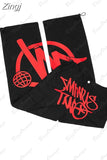 Retro Gothic Printed Overalls Men Y2K New Street Hip-Hop Casual Pants Harajuku Style Loose Wild Straight Wide-Leg