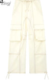 2023 Women's Cargo Trousers Seam Parachute Pants For Women Mid-Waist Baggy Pants Woman Fashion Streetwear Summer Y2k