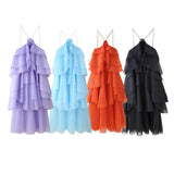 Women's Fashion Cascade Decoration Open Back Design