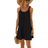 New U-Necked Sling Long-Singing Elegant A-Shaped Dress Dress Summer Women's