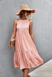 Loose Splicing Casual Halter Stitching