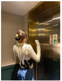 Ruched Crop Top Shirt Korean Blouse Women Long Sleeve Zipper Up Collared Beige Tunics Ladies Top Spring 2021